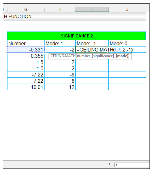 How To Use The Ceilingmath And The Floormath Function In